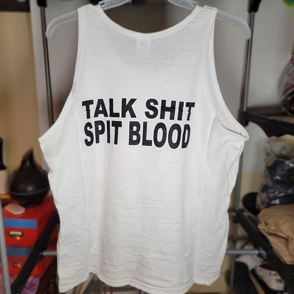 Anvil Tank Marilyn Monroe Gangster Talk S__t Spit Blood White - Size Large - Picture 3 of 4